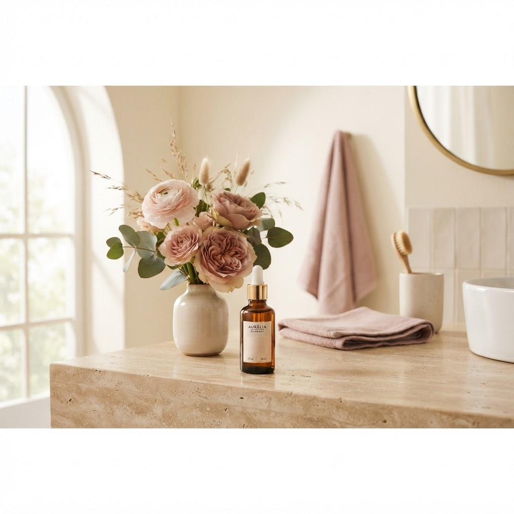 Ubuntu Beauty skincare arranged in a sunlit ritual