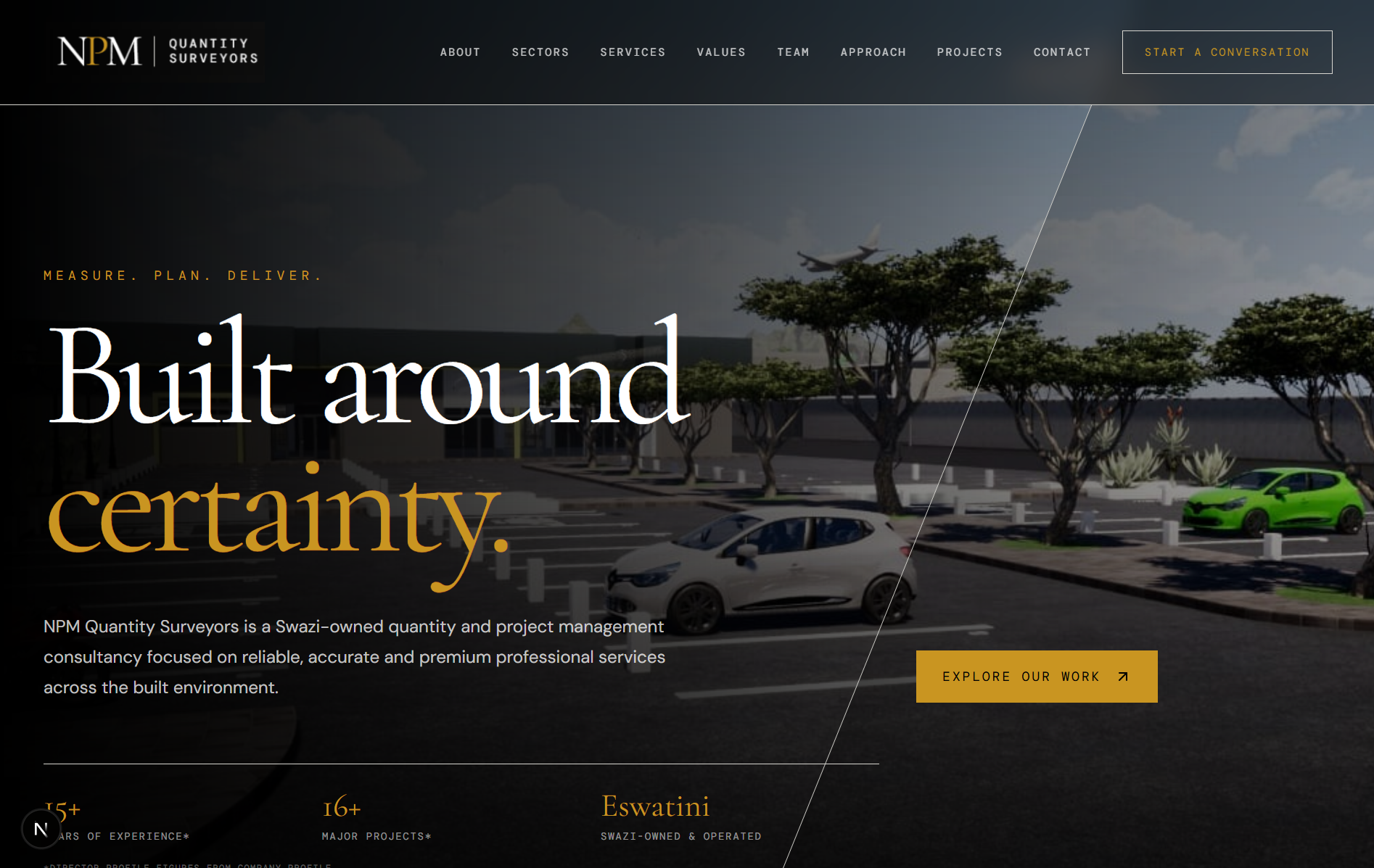 NPM Quantity Surveyors website preview